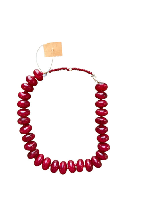 Red Resin Beaded Chunky Necklace Red