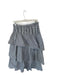 Love The Label Size L White & Black Cotton Side Zip Striped Smocked Back Skirt White & Black / L