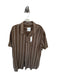 Katin Size XXL Brown & Cream Cotton & Linen Lines Button Down Men's Shirt Brown & Cream / XXL