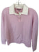 J. Crew Size M Pink & White Wool Collar Long Sleeve Buttons Sweater Pink & White / M
