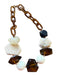 Brown & Cream Resin Chunky Chain Chunky Necklace Brown & Cream