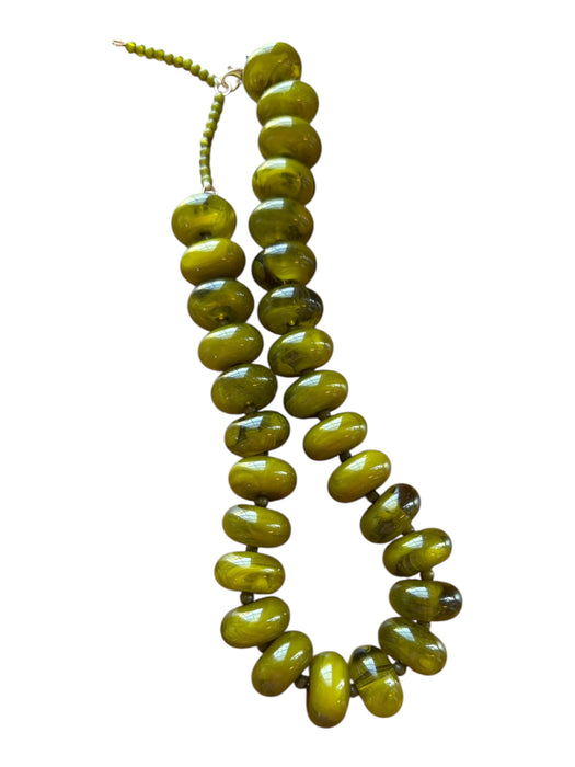 Green Resin Chunky Beads Necklace Green