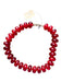 Red Resin Chunky Beads Necklace Red