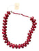 Dark Red Resin Chunky Beads Necklace Dark Red