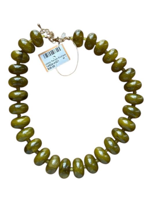 Green Resin Chunky Beads Necklace Green
