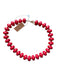 Red Resin Chunky Beads Necklace Red