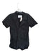 Pistola Size S Black Cotton Short Sleeve Button Down Cargo Pockets Romper Black / S