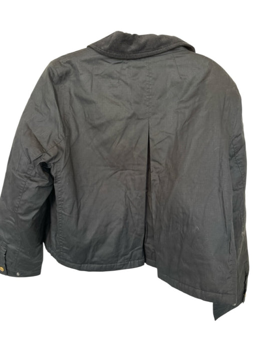 J. Crew Size M Black Cotton Corduroy Collar Down Lining Detail Short Coat Black / M
