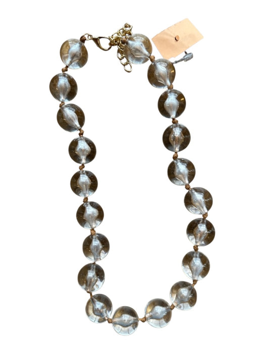 Clear & Brown Resin clear Chunky Necklace Clear & Brown