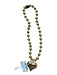 Gold Stainless steel Round Beads Heart Pendant Necklace Gold