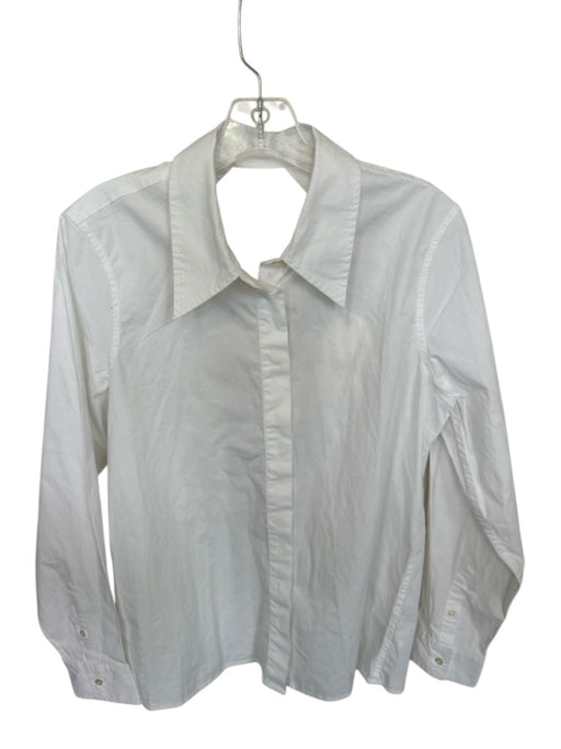 Gap x Cult Gaia Size M White Cotton Long Sleeve Open Back Button Down Top White / M