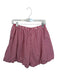 Size M Red & White Cotton Elastic Waist Checkered Bubble Hem Shorts Red & White / M
