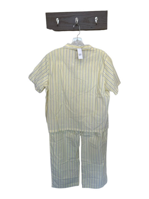 Gap Size M Yellow & Blue Cotton Short Sleeve Striped Pants Pajamas Yellow & Blue / M