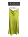 Loft Size M Chartreuse Polyester Elastic Waist Maxi Skirt Chartreuse / M