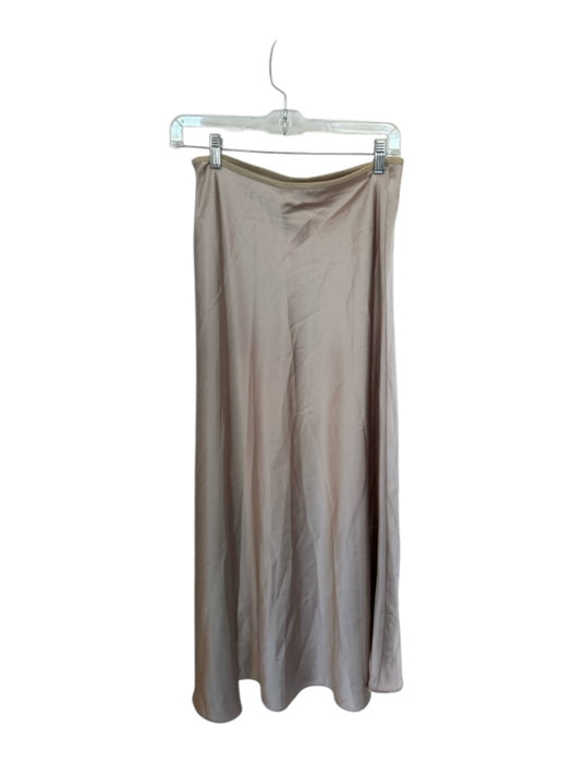 Magaschoni Size S Champagne Polyester Side Zip Maxi Skirt Champagne / S