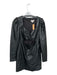Ronny Kobo Size L Black Vegan Leather Long Sleeve Keyhole Front Back Zip Dress Black / L