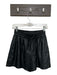 Good American Size 1/S Black Vegan Leather High Waist Drawstring Shorts Black / 1/S