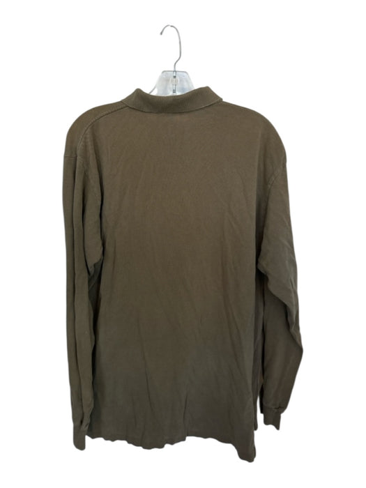 Polo Ralph Lauren Size L Green Cotton Solid Men's Polo Green / L