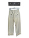 Zara Size S Cream Cotton High Waist Pleat Cuffed Trouser Pants Cream / S