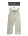 Zara Size S Cream Cotton High Waist Pleat Cuffed Trouser Pants Cream / S