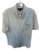 Mizzen + Main Size L Gray & White Polyester Blend Dots Button Down Men's Shirt Gray & White / L
