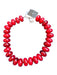 Red Resin Chunky Beads Necklace Red