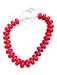 Red Resin Chunky Beads Necklace Red