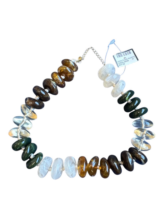 Brown & Green Resin Chunky Beads Necklace Brown & Green