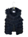Trilogy Size S Navy Fur Hook & Eye Long Vest Navy / S