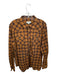 Tecovas Size XL Brown & Orange Cotton Plaid Snap Buttons Flannel Men's Shirt Brown & Orange / XL