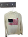 Pink Pineapple Size M/L Cream & Red Acrylic Chunky Knit American Flag Jacket Cream & Red / M/L
