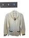 Pink Pineapple Size M/L Cream & Red Acrylic Chunky Knit American Flag Jacket Cream & Red / M/L