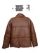 Bagatelle Size XS Brown Vegan Leather Puffer Snap buttons Jacket Brown / XS