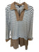 Strut & Bolt Size S Black & Tan Cotton Blend Long Sleeve Striped Collar Dress Black & Tan / S
