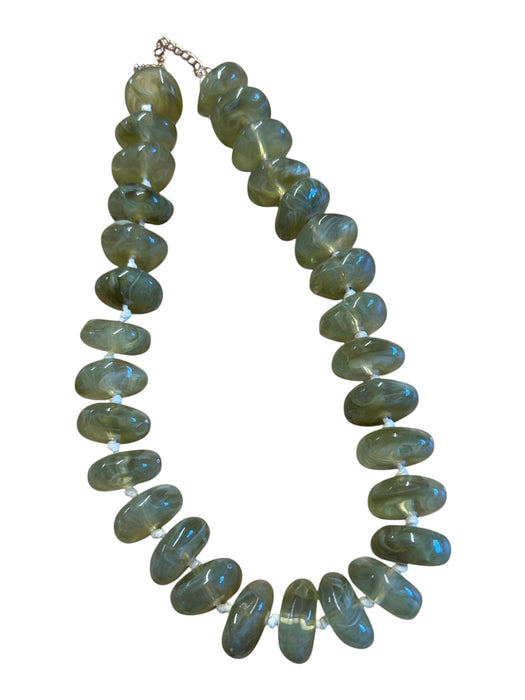 Light Green Resin Chunky Beads Necklace Light Green