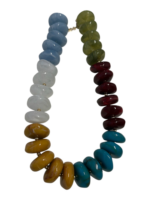 Green & Multi Resin Chunky Beads Necklace Green & Multi