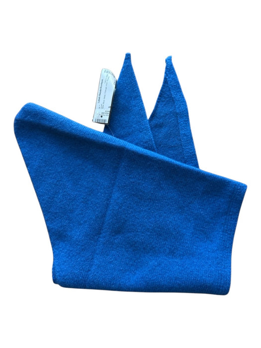 Blue Wool Triangle Knit scarf Blue / S