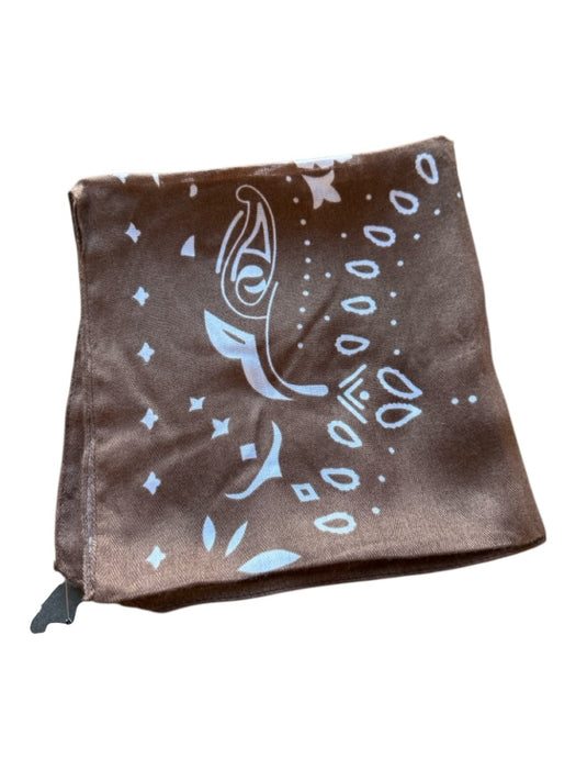 Brown & White Polyester Bandana Print scarf Brown & White / M