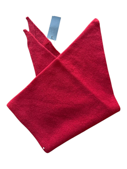 Red Wool Triangle scarf Red / S