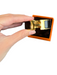 Hermes Black & Gold Polished Enamel Yellow Gold-Plated Twist Lock Bracelet Black & Gold