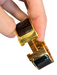 Hermes Black & Gold Polished Enamel Yellow Gold-Plated Twist Lock Bracelet Black & Gold