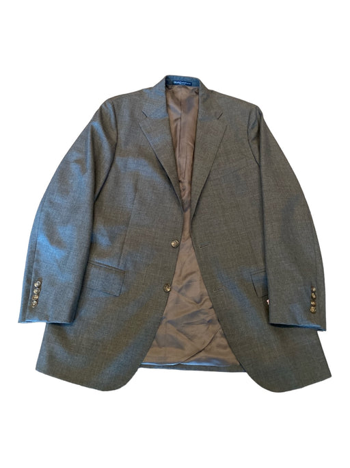 Polo Gray Wool Solid 2 Button Men's Blazer 41L