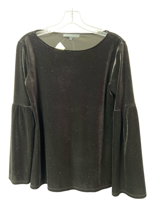Elliot Lauren Size XS Black Polyester Blend Long Bell Sleeve Wide Neck Top Black / XS