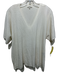 Lafayette 148 Size L White Cotton Textured Short Sleeve V Neck Boxy Top White / L
