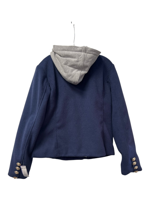 Maeve Size Medium navy & gray Polyester & Cotton Long Sleeve Hooded Jacket navy & gray / Medium