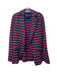 Veronica Beard Size M Navy & Red Viscose Double Breast Collared Striped Jacket Navy & Red / M