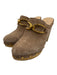 Veronica Beard Shoe Size 9.5 Taupe Beige Leather Upper Suede Mule Platform Clogs Taupe Beige / 9.5