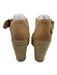Marc Fisher Shoe Size 10 Beige Leather Upper Ankle Buckle Platform Espadrille Beige / 10
