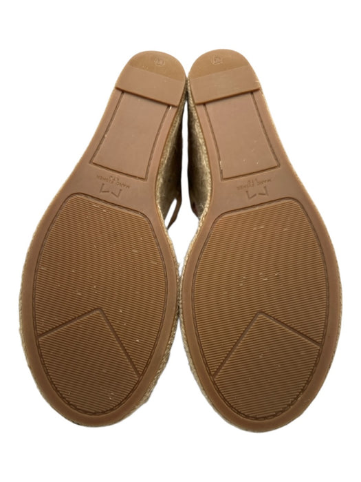 Marc Fisher Shoe Size 10 Beige Leather Upper Ankle Buckle Platform Espadrille Beige / 10