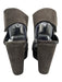 Pedro Garcia Shoe Size 39.5 Gray Leather Upper Suede Velcro Strap Caged Sandals Gray / 39.5